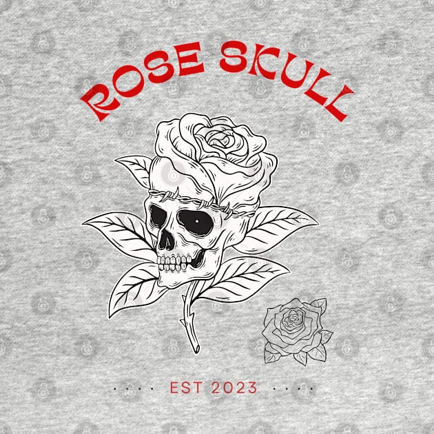 rose skull by BeeFlash